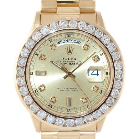 mens presidential rolex diamond bezel|presidential Rolex with diamonds price.